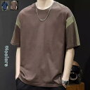 Tシャツ メンズ パーカー tシャツ デザインTシャツ スーツ メンズシャツ カジュアルシャツ カットソー トップス 夏 5分袖 ポケット クルーネック