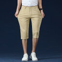 ショートパンツ メンズ ハーフパンツ ゴルフウェア ビジネス ストレッチパンツ スリム 七分丈 膝下 ゴルフパンツ 半ズボン