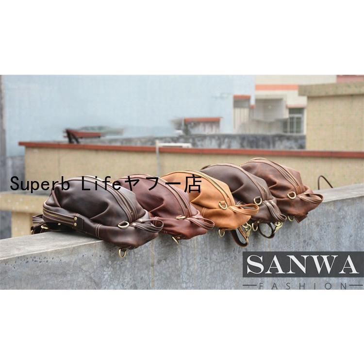 ボディバッグ メンズ 本革　2way 縦型　斜め掛け　ショルダーバッグ 自転車　鞄 レザー　ワンショルダー カジュアル 機能性 2