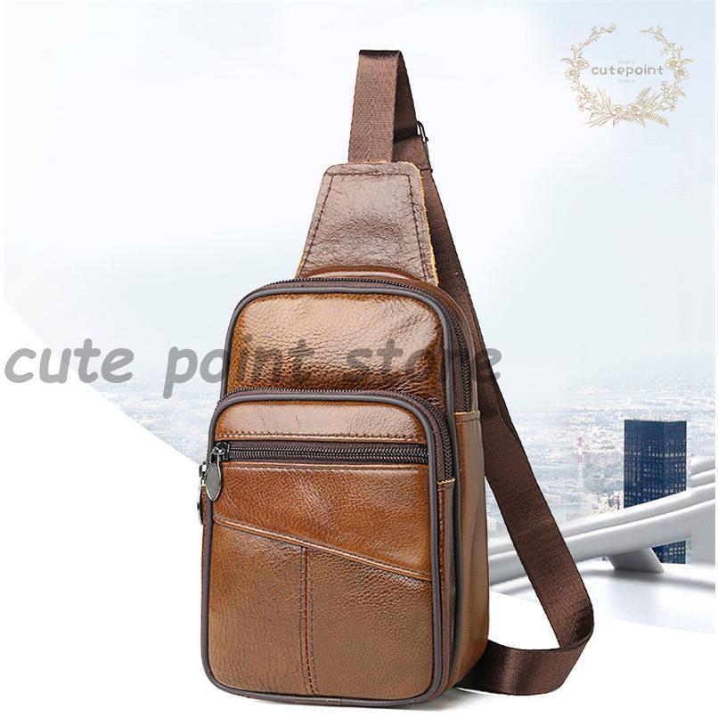 Men'S Bag - バッグ メンズ ショルダーバッグ 鞄 斜め掛けバッグ 肩掛け カジュアル アウトドア 通勤 本革 メンズギフト 父の日 レトロ風 便利 革
