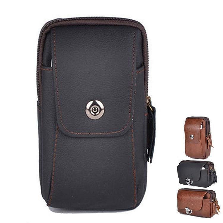 本革　ベルトポーチ ヒップバッグ スマホポーチ 多機能 大容量 ウエストバッグ ウエストポーチ ボディ..