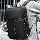 ビジネスリュック ビジネスバック 薄型 防水 PC収納 出張 ウォーキング 自転車通勤 メンズ usbポート 防水 通勤 通学