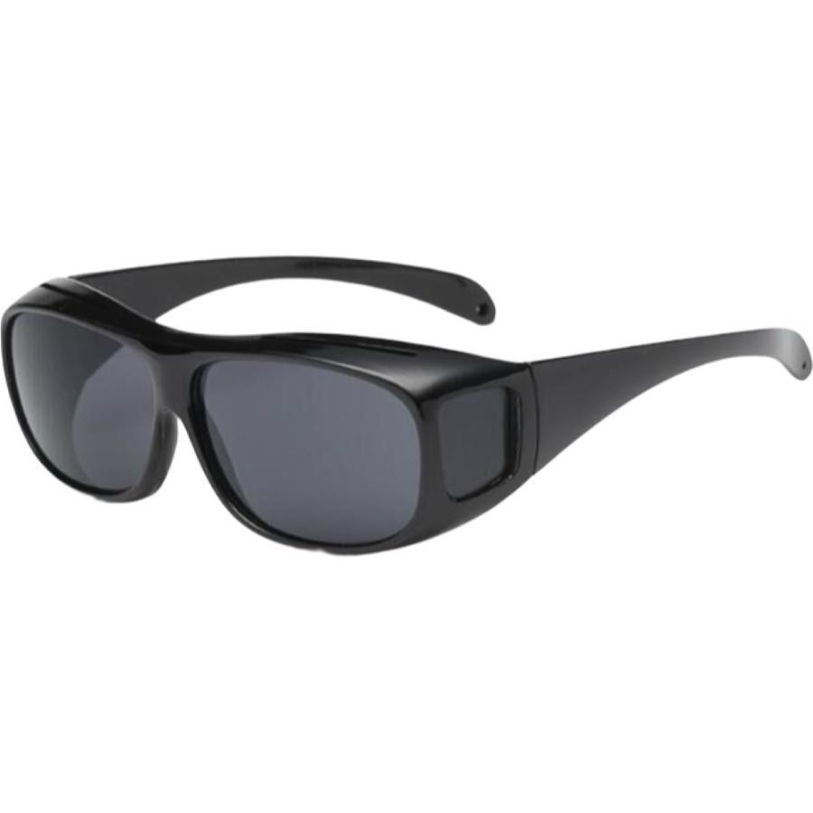 サングラス オーバーサングラス オーバーグラス メガネの上から メンズ レディース UV 運転中 ドライブ 夜間 雨天 眼鏡の上 黒縁 カラーレンズ