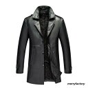 2022新作 革 レザーコートブラック メンズファッション レザー 本革 羊革 秋冬 革 暖かい 上品