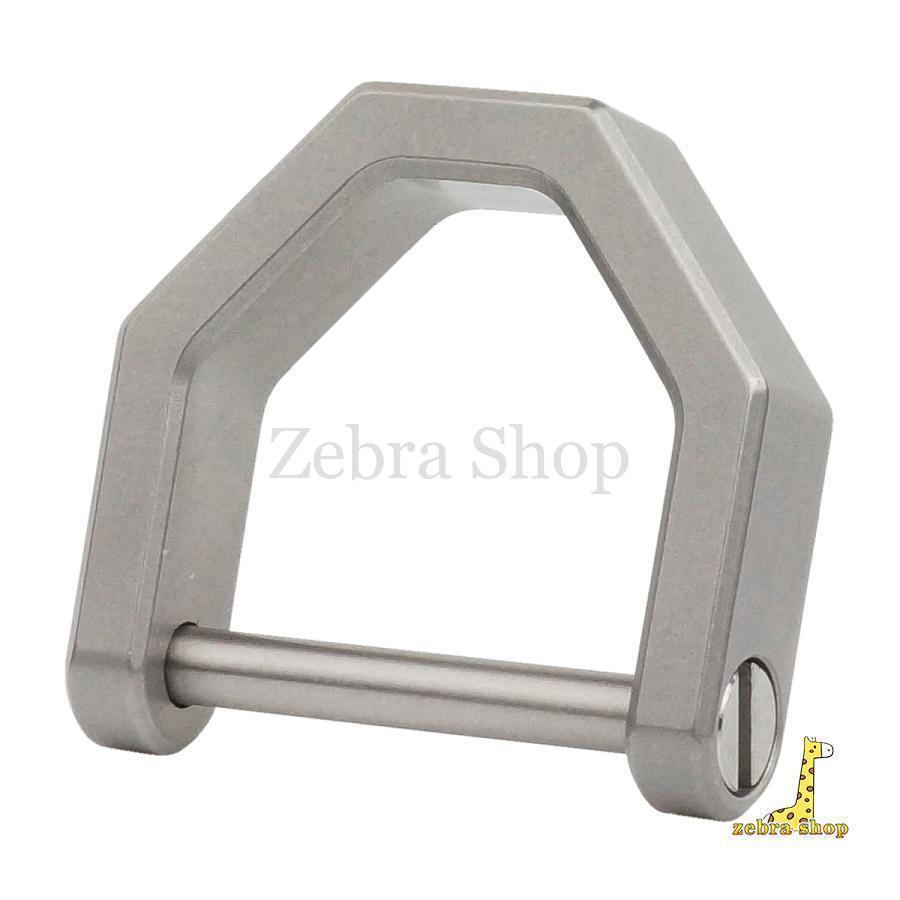 Dリング シャックル キーリング キーホルダー チタン合金 鍵 カギ スマートキー メンズ ネジ式 金属製 シンプル デザイン