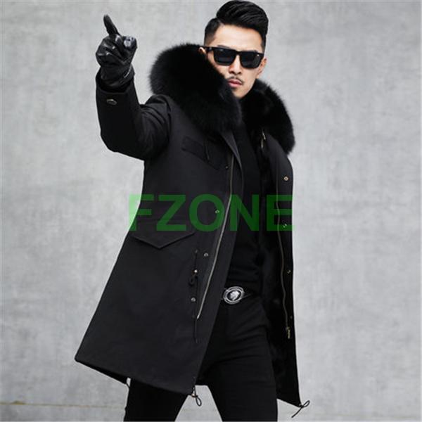 毛皮コート ファーコート メンズ アウター ロングコート ロング丈 フード付き 防寒 ファー フェイクファー 裏ボア かっこいい 高級感 厚手 冬服