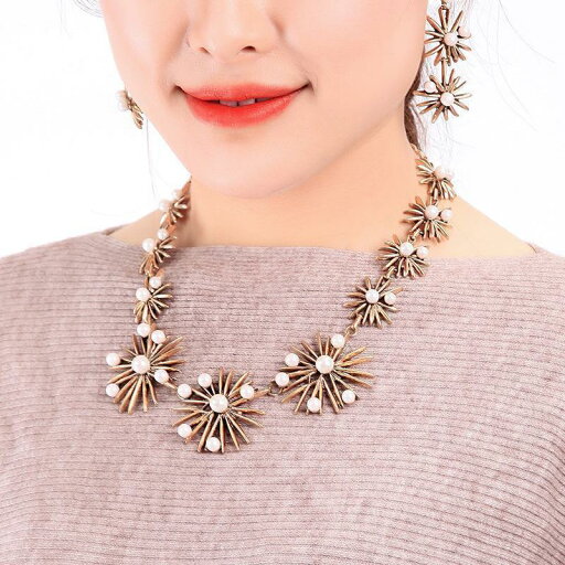 ネックレス ペンダント レディース アクセサリー ジュエリー ゴールドカラー 金色 パール調 フェイクパール 花 フラワー 大振り お洒落 ギフト プ ネックレス ペンダント レディース アクセサリー ジュエリー ゴールドカラー 金色 パール調 フェイクパール 花 フラワー 大振り お洒落 ギフト プ