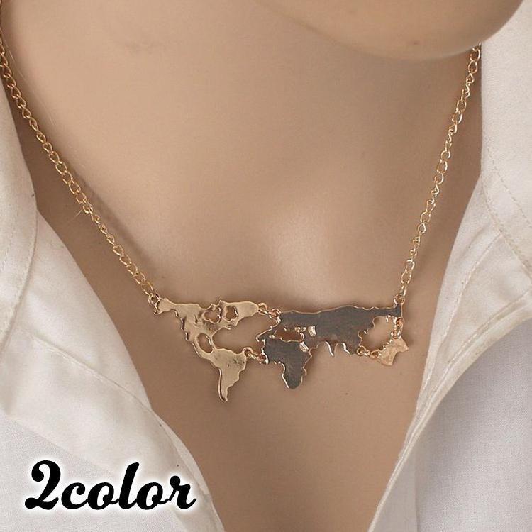 ネックレス ペンダント レディース 女性用 アクセサリー 世界地図 ワールドマップ おしゃれ かわいい ..