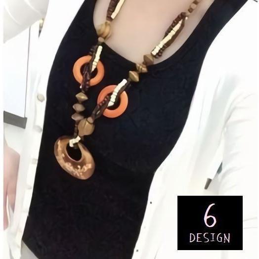 ネックレス 飾りベルト アクセサリー レディース ファッション小物 装飾品 木 オシャレ 可愛い キュート 贈り物 プレゼント