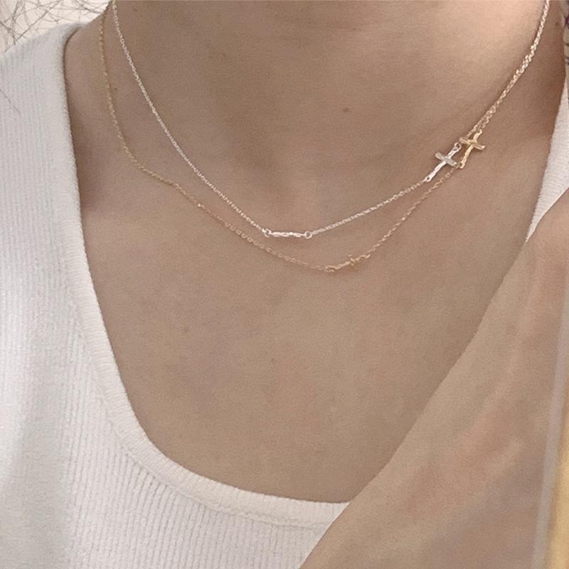ネックレス アクセサリー レディース 女性 婦人 華奢 十字架 シンプル かわいい おしゃれ ギフト プレゼント 贈り物 ファッション雑貨老人の日の商品画像 3