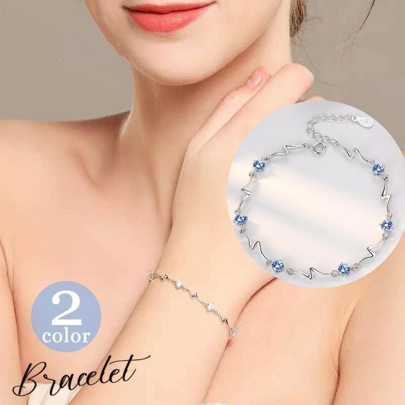 ブレスレット レディース アクセサリー ファッション小物 女性 シルバーカラー ラインストーン 華奢 細め 高見え 高級感 大人 エレガント 上品 婦