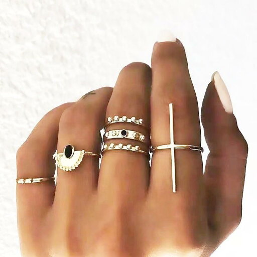 指輪 リング ファッションリング 6個セット レディース アクセサリー ジュエリー 細い 細め 十字 6点セット ゴールド 金色 おしゃれ きれい シ 指輪 リング ファッションリング 6個セット レディース アクセサリー ジュエリー 細い 細め 十字 6点セット ゴールド 金色 おしゃれ きれい シ