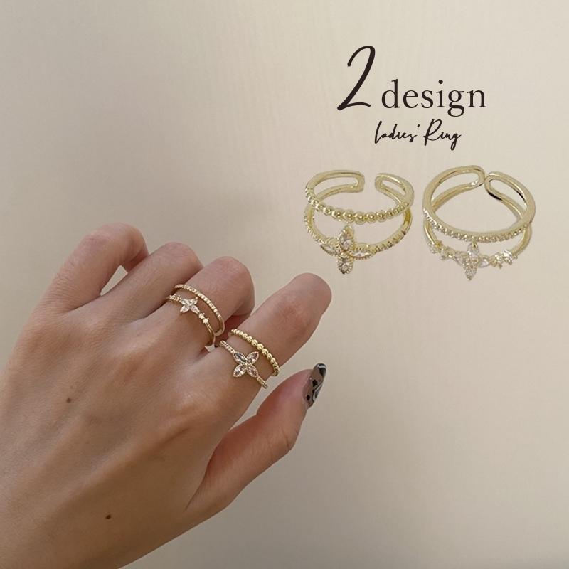 指輪 オープンリング アクセサリー レディース 女性 婦人 リング 花 ラインストーン かわいい おしゃれ ファッション小物 ギフト プレゼント