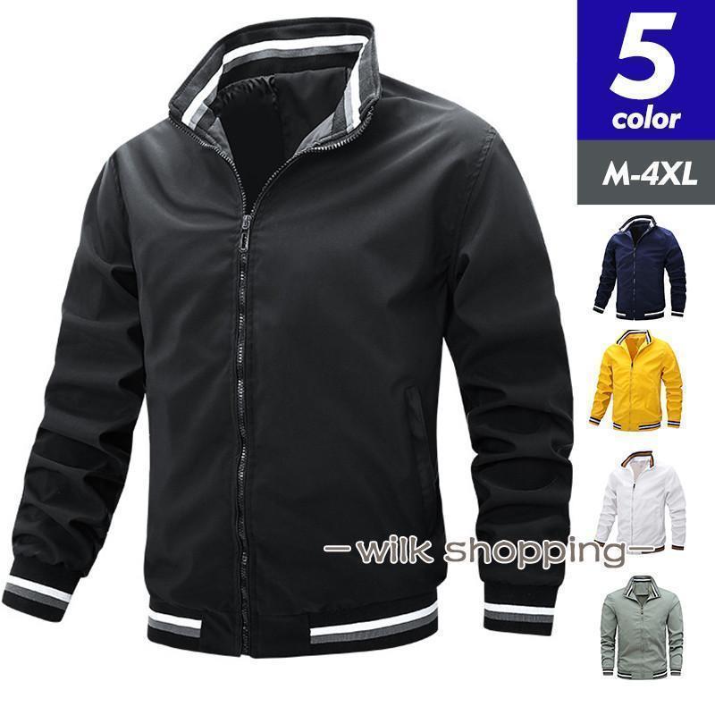 ゴルフウェア メンズ ゴルフ 春秋 長袖 薄手 ブルゾン 防風 ウィンドブレーカー　バイク スポーツ アウ..