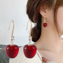 ピアス フックピアス 両耳用 アクセサリー レディース 女性 婦人 大人 揺れる リンゴ おしゃれ かわいい ギフト プレゼント ファッション小物