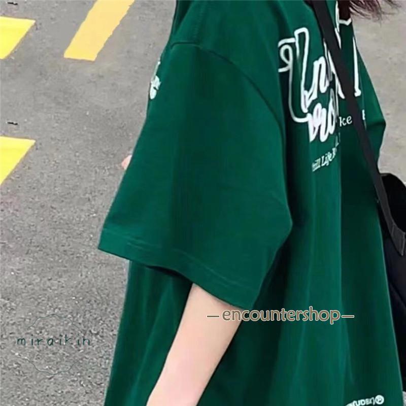 Rakuten - カットソー Tシャツ レディース 夏服 ドロップショルダー 大きいサイズ プリント tシャツ ミドル丈 ティーシャツ 女の子 20代 30代 40代 半袖 スポーツ 部屋父の日