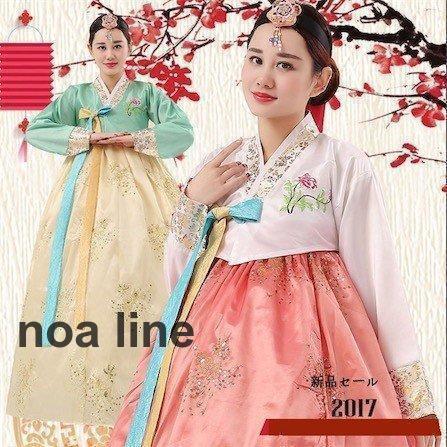 樂天商城 - レディース韓服宮廷風チマチョゴリスパンコール付き古代衣装民族舞台服 ステージ衣装　韓流 写真撮影イベント演出服 4色父の日