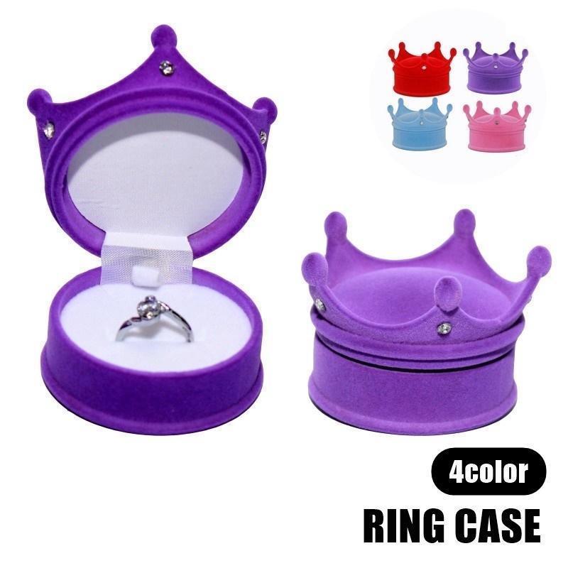 リングケース 指輪ケース アクセサリーケース ジュエリーボックス 小物入れ 収納ボックス クラウン 王..