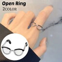 指輪 オープンリング レディース アクセサリー 眼鏡モチーフ メガネ めがね ユニーク 個性的 カジュアル かわいい おしゃれ シンプル プレゼント