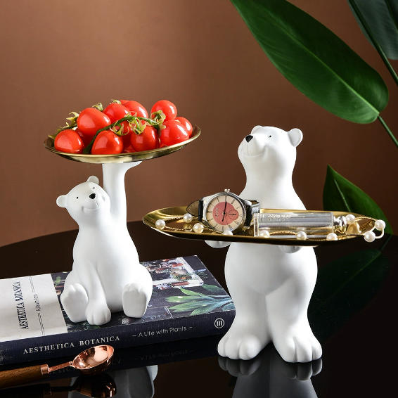 熊の置物 収納ボックス 収納トレイ 多機能収納 ボックス おしゃれ インテリア 北欧 インテリア雑貨 か..