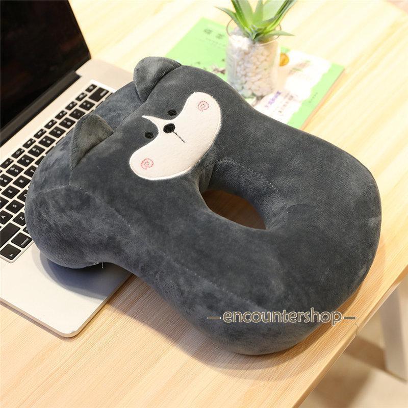 お昼寝枕 クッション うつぶせ寝 ネックピロー 背当て 腰当て デスク オフィス 仮眠 机枕 自宅 飛行機 携帯枕 まくら 安眠枕 トラベル ギフト [2]
