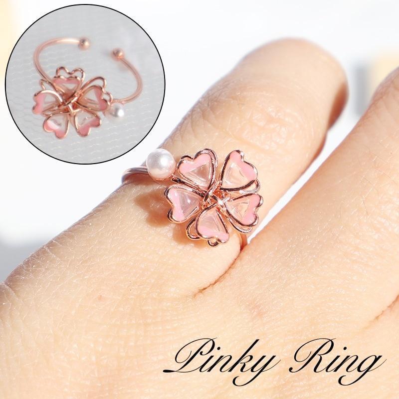 指輪 ピンキーリング オープンリング アクセサリー レディース 女性 フリーサイズ お花 フラワー フェ..