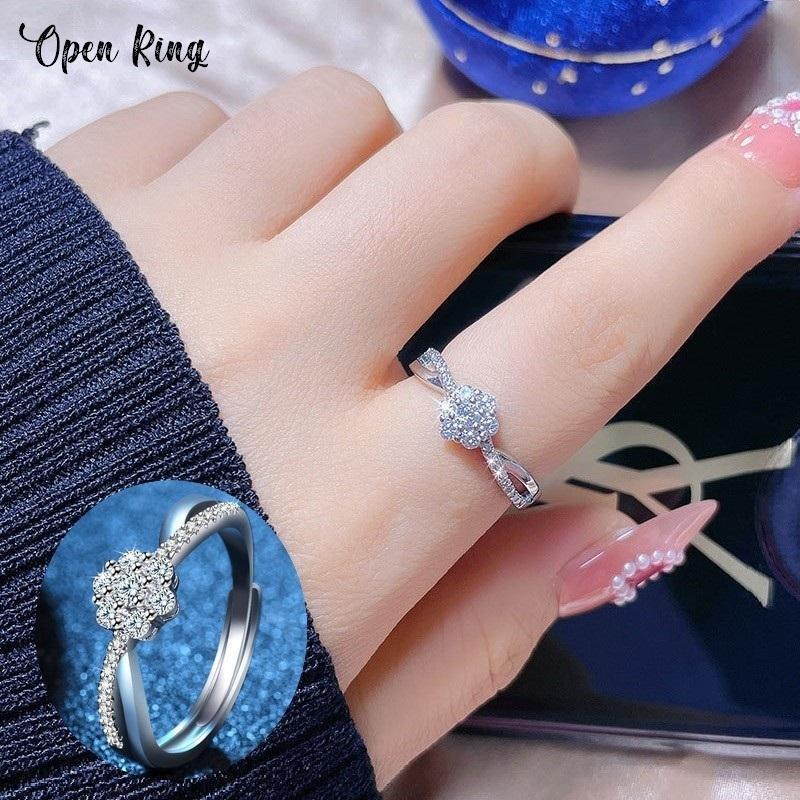 指輪 オープンリング レディース 女性 アクセサリー フラワー 花 ラインストーン クロス ファッション..