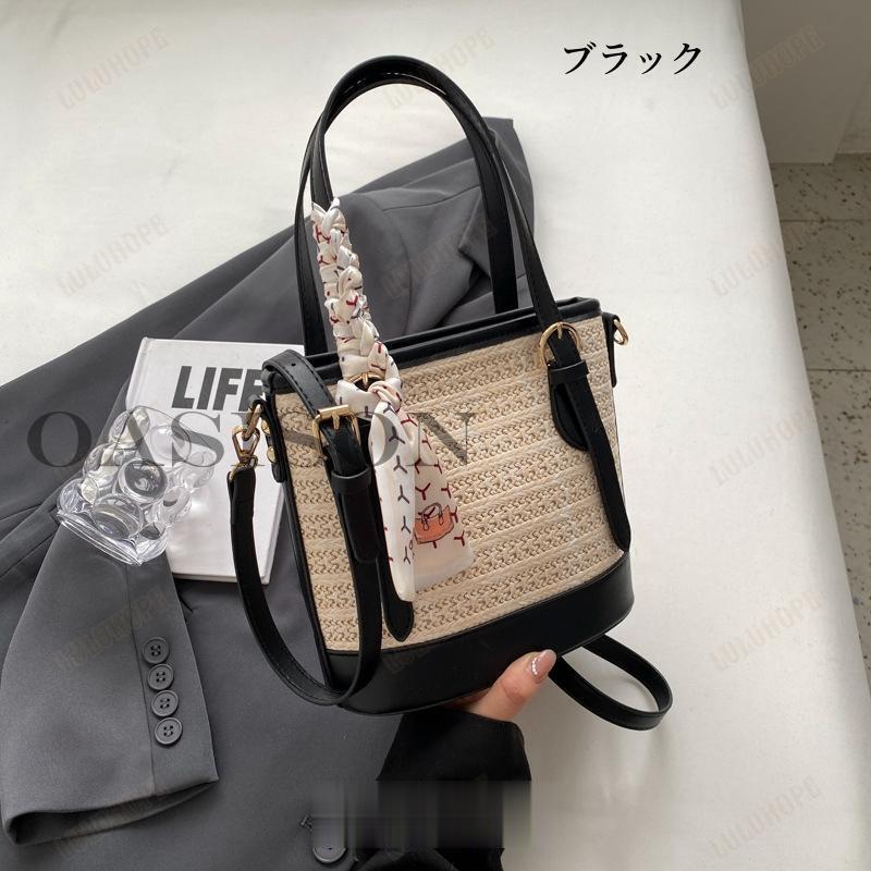 ハンドバッグ 草 カゴバッグ ショルダーバッグ サマーバッグ かごバッグ 肩掛け カゴバッグ かごバッグ レディース バッグ 手提げ 2