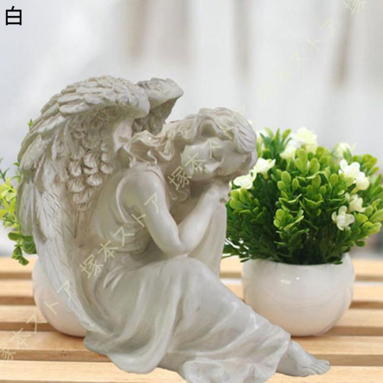 妖精 天使 置物ガーデニング オーナメント アンティーク ヨーロピアン ガーデン レジン アンティーク調 エレガント 雑貨 かわいい おしゃれ インテリア