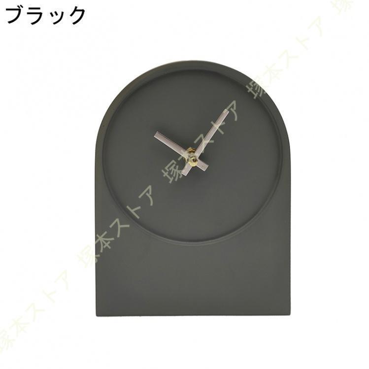 木製 置き型 時計 置物 オーナメント ウッド アクセサリー アート 文字なし 静音 ...