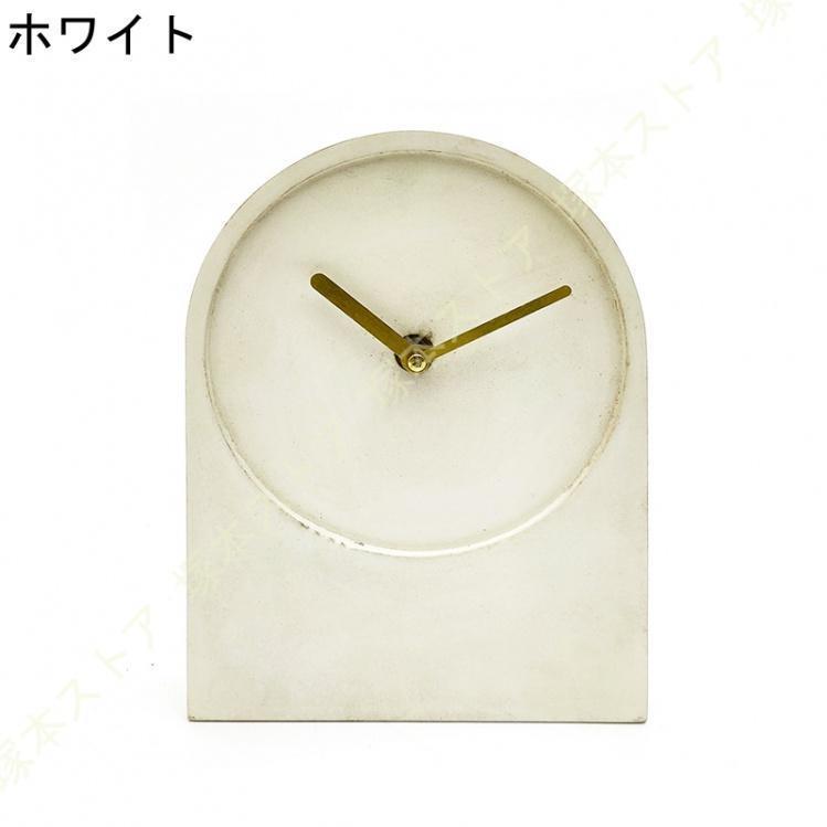 木製 置き型 時計 置物 オーナメント ウッド アクセサリー アート 文字なし 静音 ...