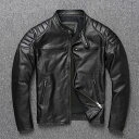 メンズ革ジャン 本革 秋冬 レザー ライダース バイクウェア シングル 男性用 上品 防寒防風