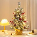 ミニクリスマスツリー 55cmクリスマスツリー 卓上 ミニクリスマスツリー 電飾つき 装飾LEDライト かわいい クリスマスグッズ 部屋 商店 プレゼント