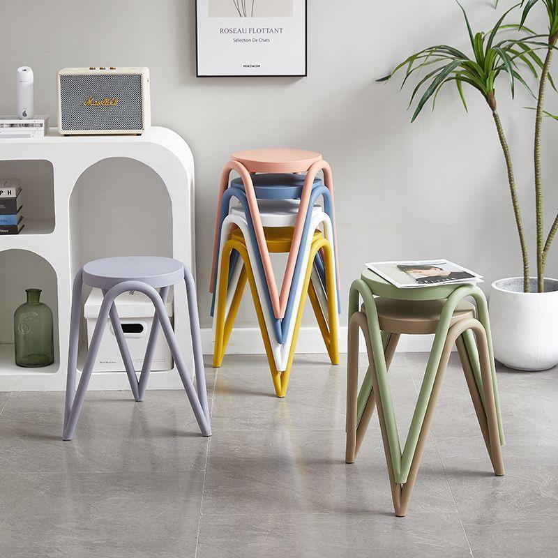 韓国インテリア 椅子 ファッション 全8色 省スペース キッチン 喫茶店 リビング ホーム用 収納可能 丸..