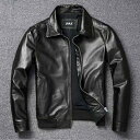 メンズ革ジャン 本革 秋冬 レザー ライダース 牛革 バイクウェア シングル 男性用 上品 防寒防風