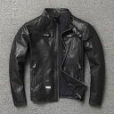 メンズ革ジャン 本革 秋冬 レザー ライダース バイクウェア シングル 男性用 上品 防寒防風