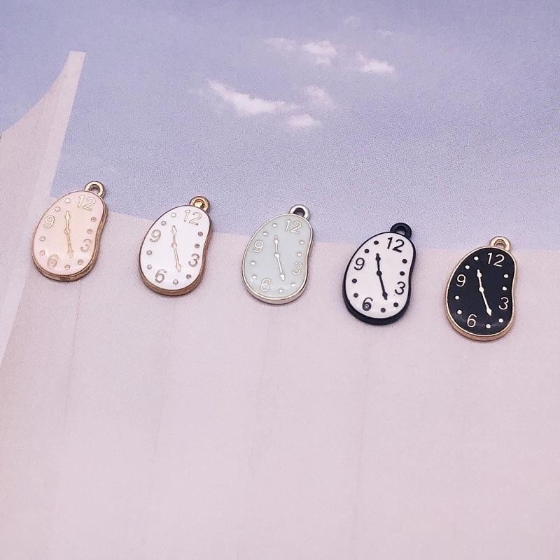 時計 チャーム ピアス バッグ チャーム マスク チャーム キーホルダー 金具 アクセサリー カン付 21*12mm