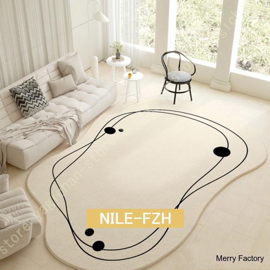 楕円形 ラグ 洗える 滑り止め付 耐磨耗性 春 夏 秋 冬 オールシーズン使える ラグマット おしゃれ INS風 モダン インテリア リビングマット 床暖房対応