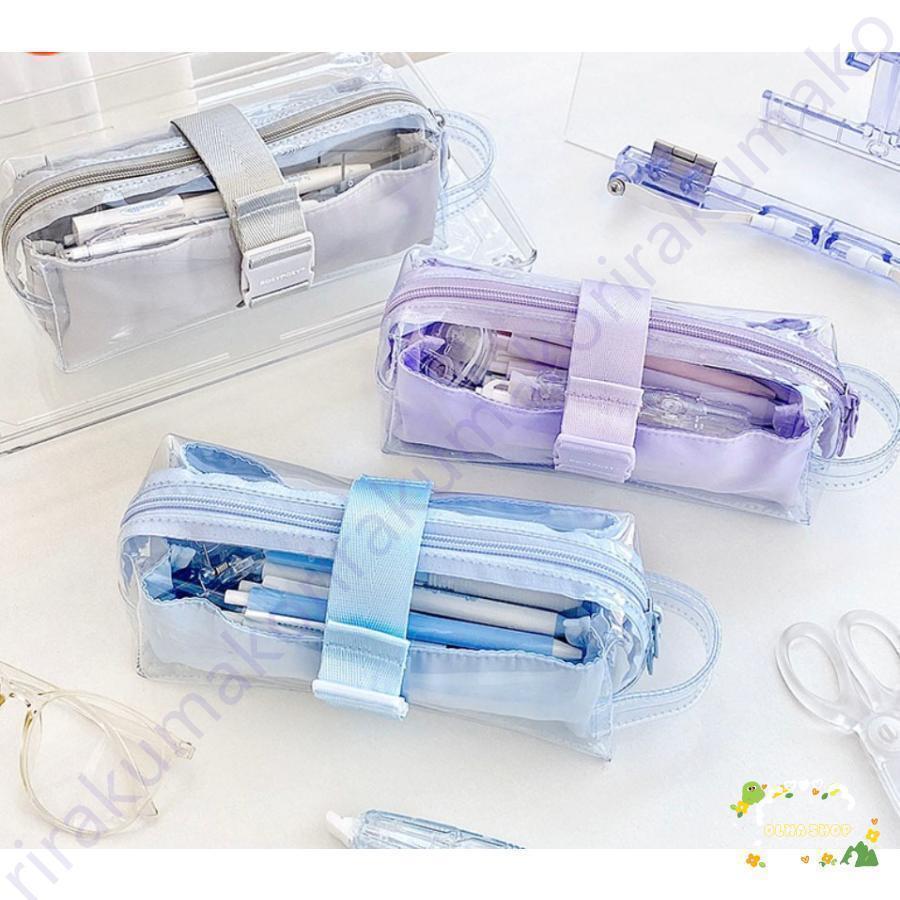 筆箱 小学生 女の子 ポーチ かわいい クリアペンケース クリアポーチ おしゃれ 小物入れ 大容量 中学生..