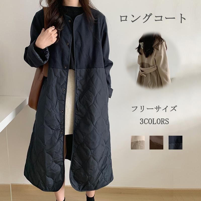 ロングコート 秋冬 40代 50代 レディース 切り替えコート ダウンコート 防寒 軽量 アウター ゆったり カジュアル ゆったり 韓国風 シンプル 通勤 大人 冬物