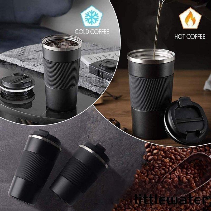 タンブラー 蓋付き コーヒー専用水筒 マグボトル コーヒーボトル カップ スタバ 500ML 二重構造 真空断熱 保温保冷 直飲み オフィス用