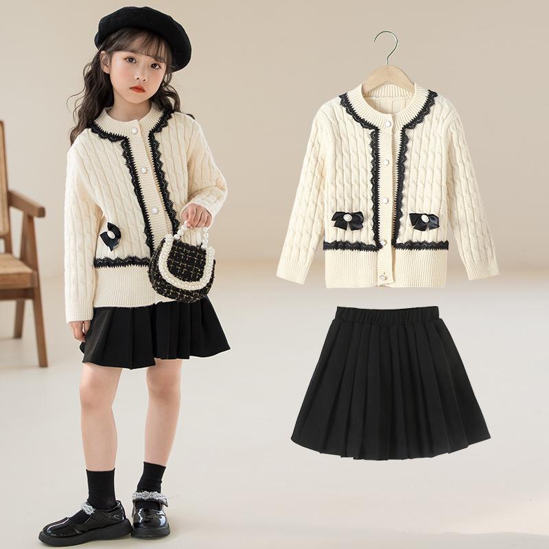 子供 カーディガン ニット スカート セーター セット セットアップ 女の子 上下セットアップ 2点セット キッズ フォーマル