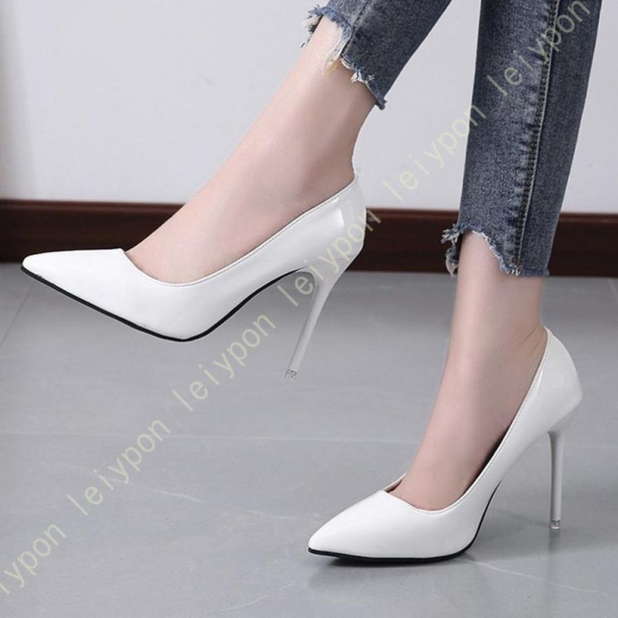 パンプス 走れる 痛くない 疲れない ヒール 9cm 春 白 レディース 結婚式 通勤 二次会 フォーマル シューズ 走れるパンプス 婦人靴 スムース シューズ