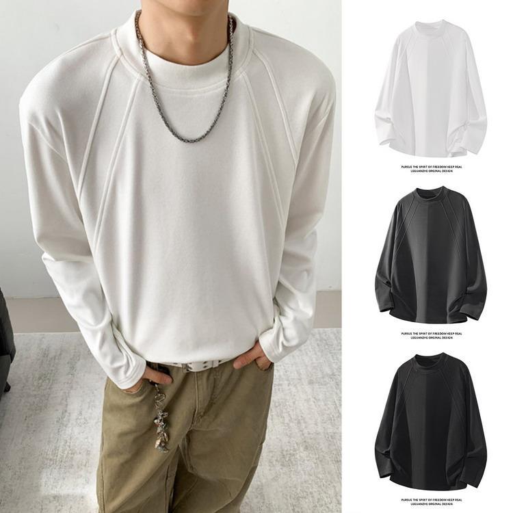Rakuten - tシャツ メンズ トップス 起毛 クルーネック 長袖Tシャツ きれいめ 防寒 秋服 秋物 2025 秋冬父の日