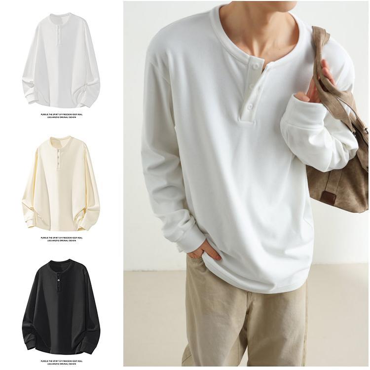 tシャツ トップス 長袖Tシャツ ヘンリーネック 起毛 きれいめ 防寒 秋服 秋物 メンズ 2025 秋冬暖かな着心地となめらかな肌触りにするために起毛を施しています。老若男女問わず着用しやすい「シンプルさ」が持ち味のカットソー。トップスか...
