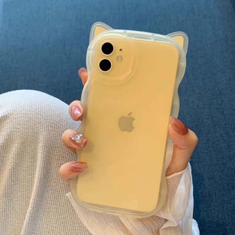 pro 可愛い iPhoneケース iphone15 ウェーブケース スマホカバー max 猫の耳 スマ...