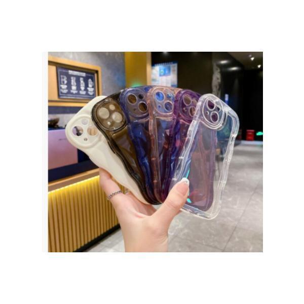 Rakuten - スマホケース クリア iPhoneケース iPhone14 13 12 11 XR XS 8 7 波型 透明 レディース 韓国 おし