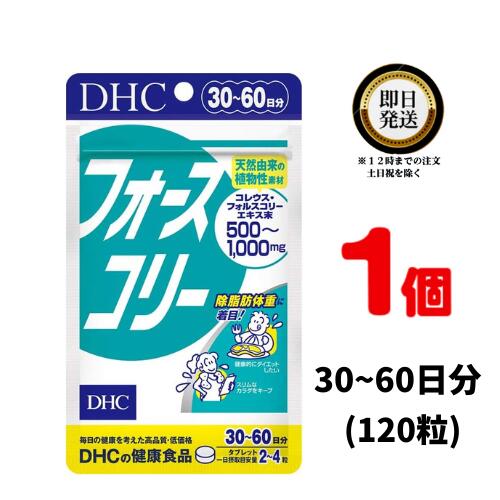 DHC フォースコリー 30~60日分 120粒 1袋 サプリメント タブレット | ディーエイチシー コレウス フォルスコリ サプリ 健康食品 女性 錠剤 食事で不足 ビタミンB群 美容 健康 ディーエイチシー 腸内環境 ビタミン 運動 美容サプリ ダイエットサプリ メンズ 夏バテ 40代 50代