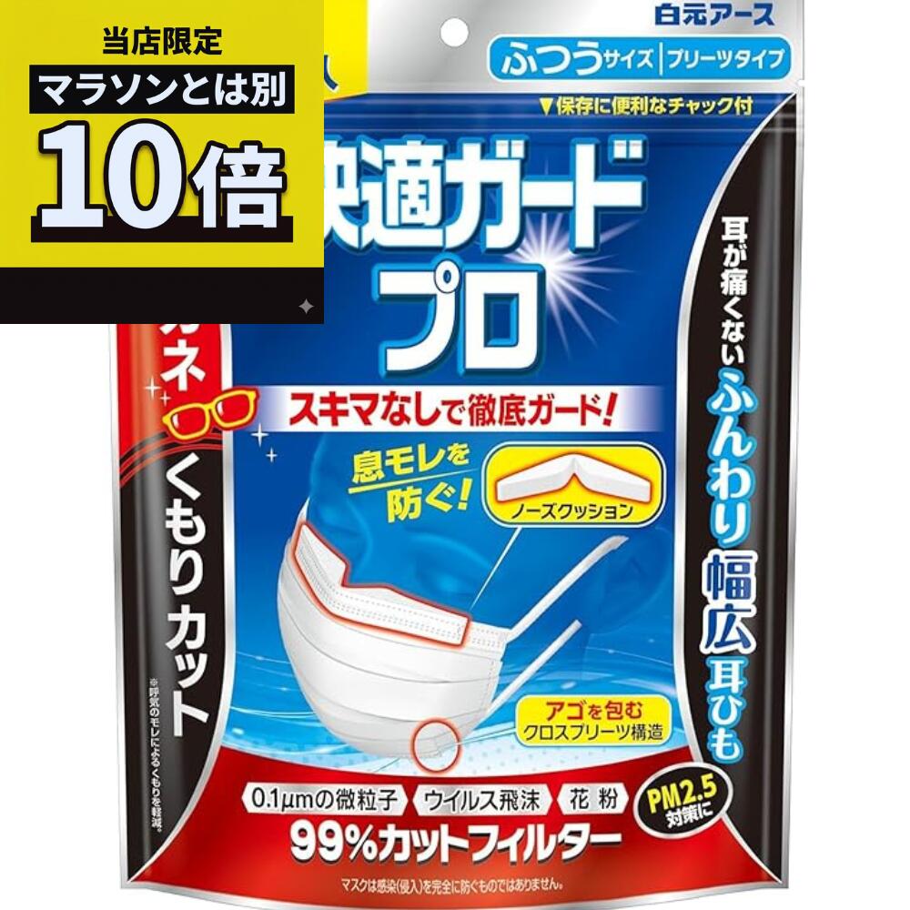白元アース 快適ガードプロ プリーツタイプ ふつうサイズ 15枚入