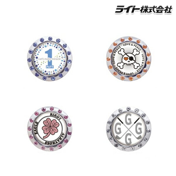 ゴルフ マーカー マーク ピッチフィックス用マーカー ラインストーン 23.5mm ゴルフ用品 ライト()T-245